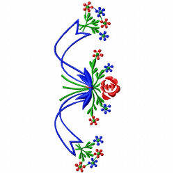 Flowers And Tree Embroidery Design 9